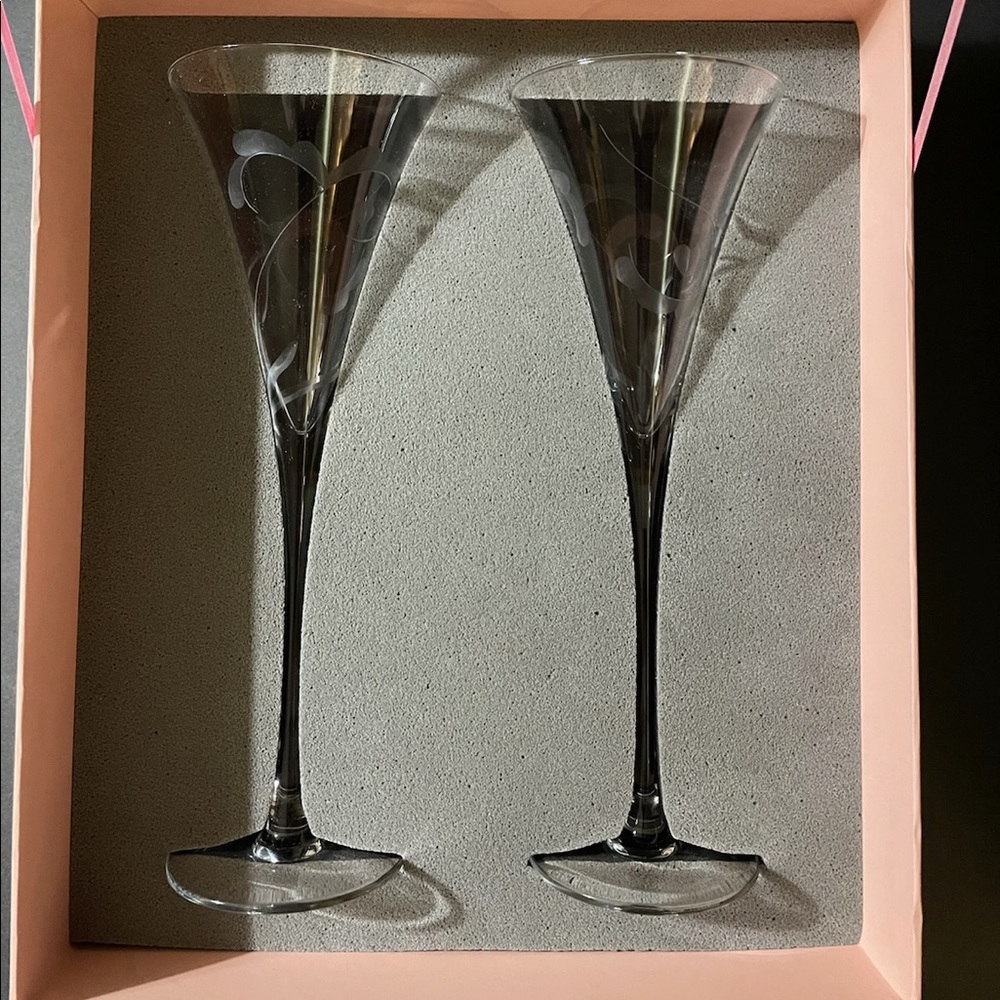 Waterford Chrystal champagne glasses. - Picture 4 of 7